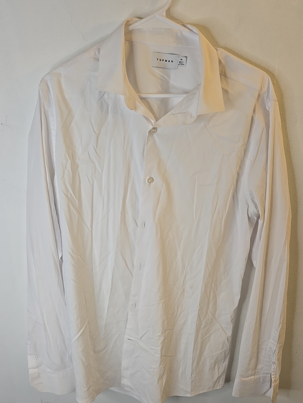 Topman White Men's Dress Shirt - Classic Button-Down